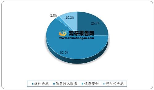 2021 年1 2月我国软件业细分各类收入占比情况